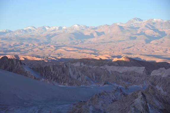 Fim de tarde no Vale da Morte, no Deserto do Atacama - norte do Chile